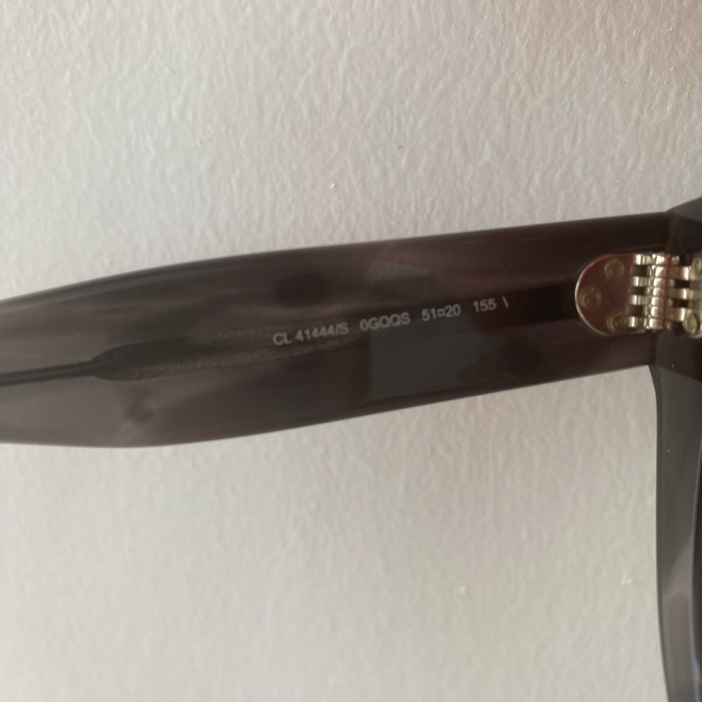 Celine Glossy Black Sunglasses with Gold Details - Picture 9 of 10